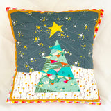 Gray/Aqua Tree Pillow