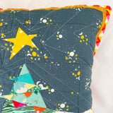 Gray/Aqua Tree Pillow