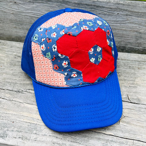 Royal Blue Quilty Trucker Hat