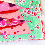Mint/Pink Tree Pillow